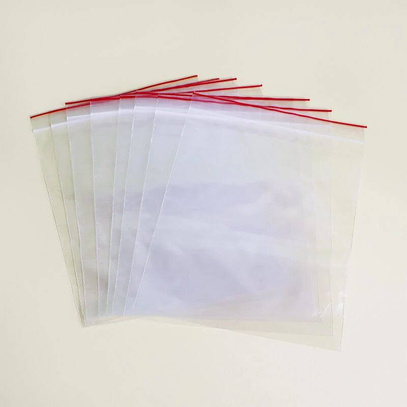 Single bone transparent ziplock bag