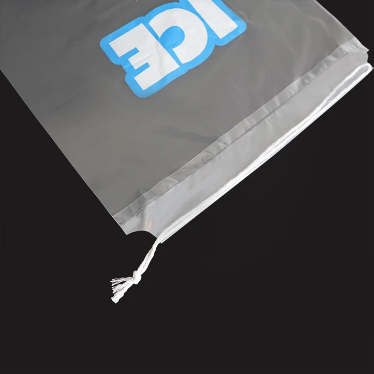 Customizable transparent waterproof plastic ice bags