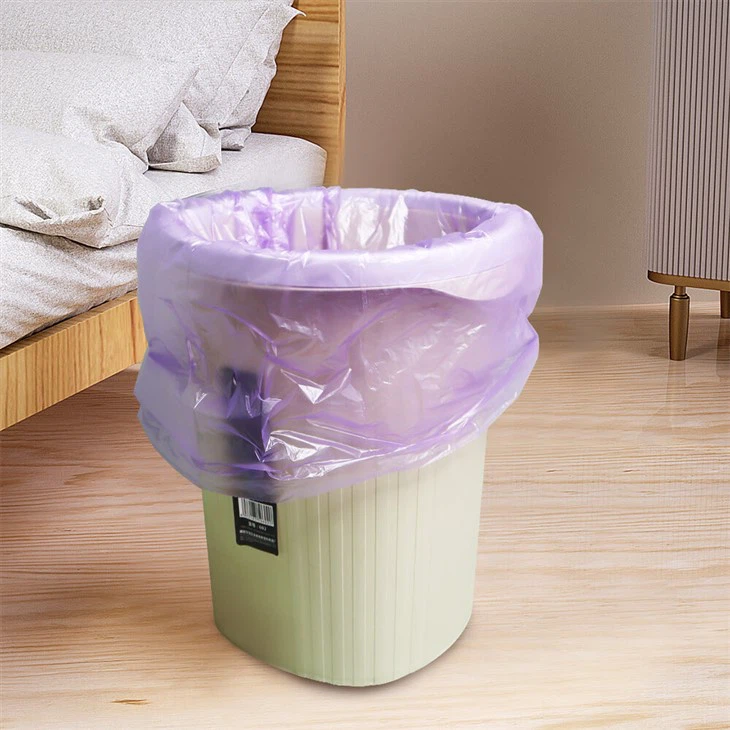 Thick purple garbage bag