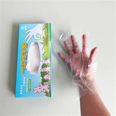 Tek Kullanımlık Şeffaf Plastik Eldiven